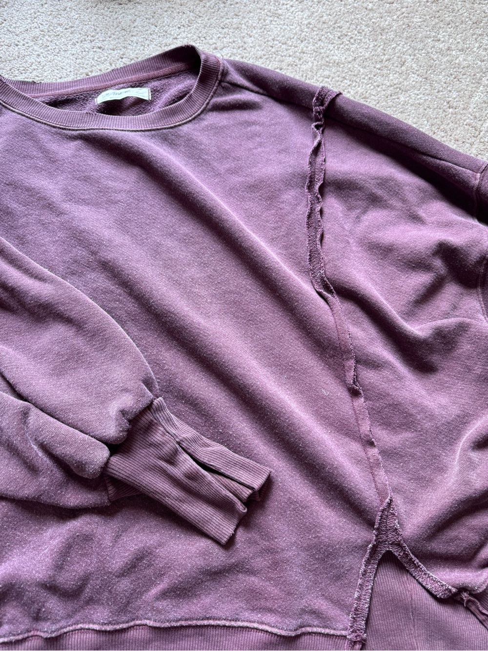 We The Free Camden Crewneck Sweatshirt - Mauve Plum - Picture 3 of 3